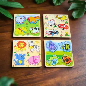 4 in 1 Puzzle-1, 15*15Cm (Random design will be sent)