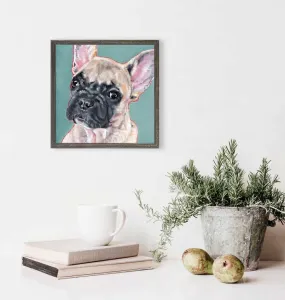 Beignet The Frenchie Mini Framed Canvas