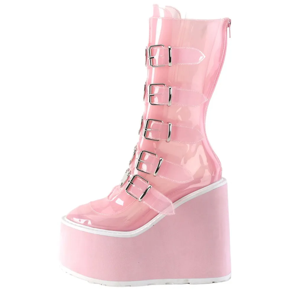 DemoniaCult SWING 230C Pink Transparent Boots