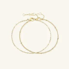 Double-Layered Ball Chain Bracelet