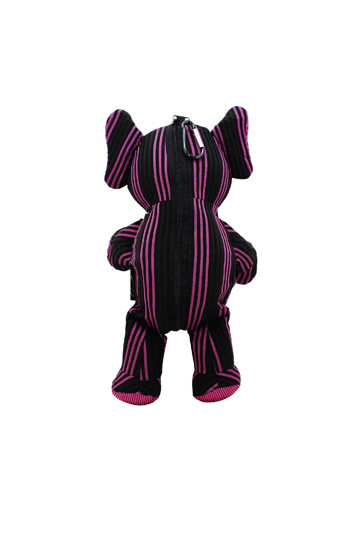 ELEPH FOLDABLE PLEAT 3 STRIPE - L : Black / Pink