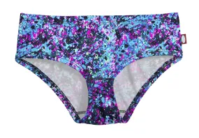 Girls UPF 50  Printed Swim Briefs  | Splatter