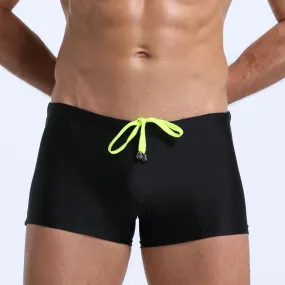 JCSTK - Mens Spandex Swimwear Boxer Brief Black