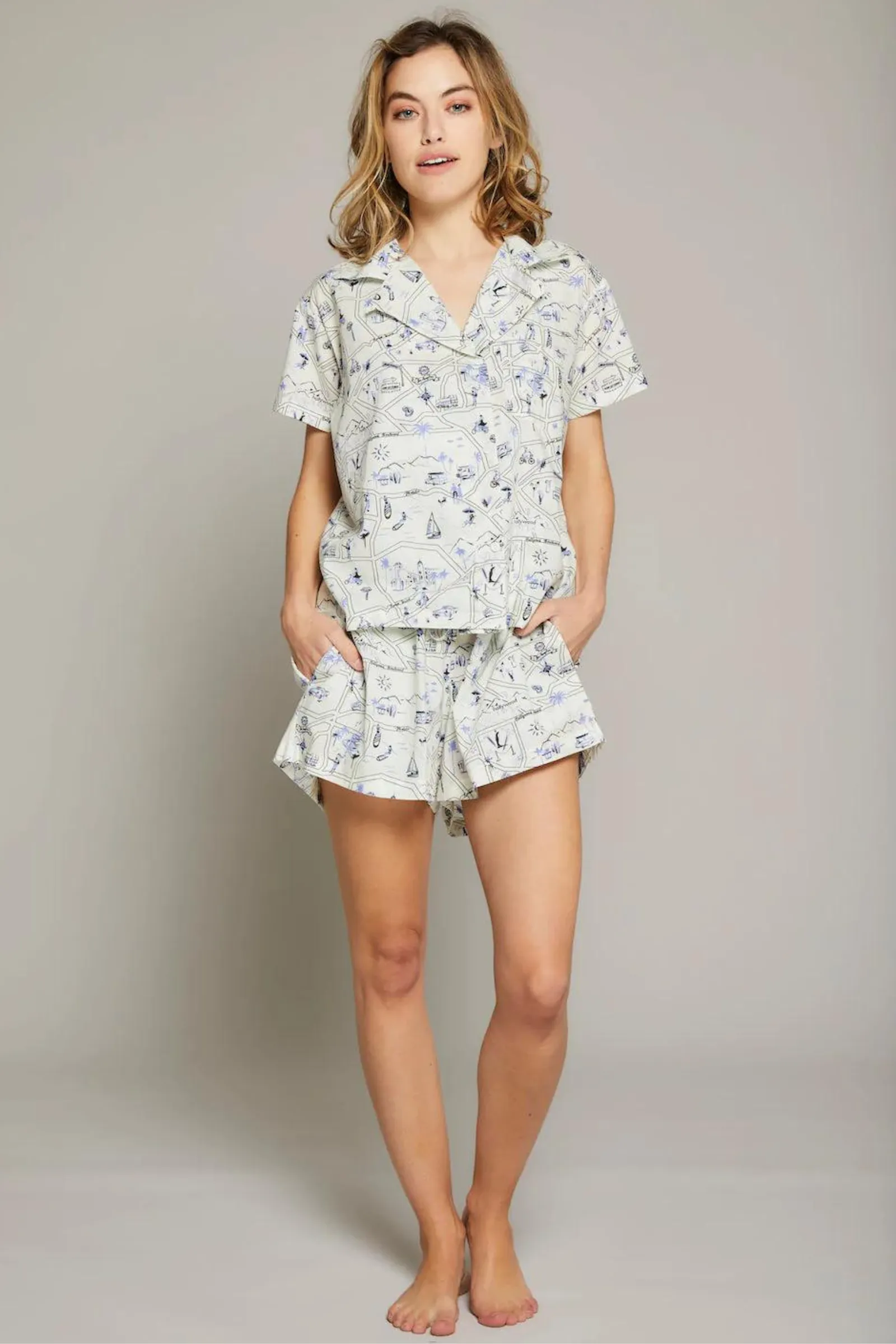 LA Apoline Short Sleeve Short PJ Set