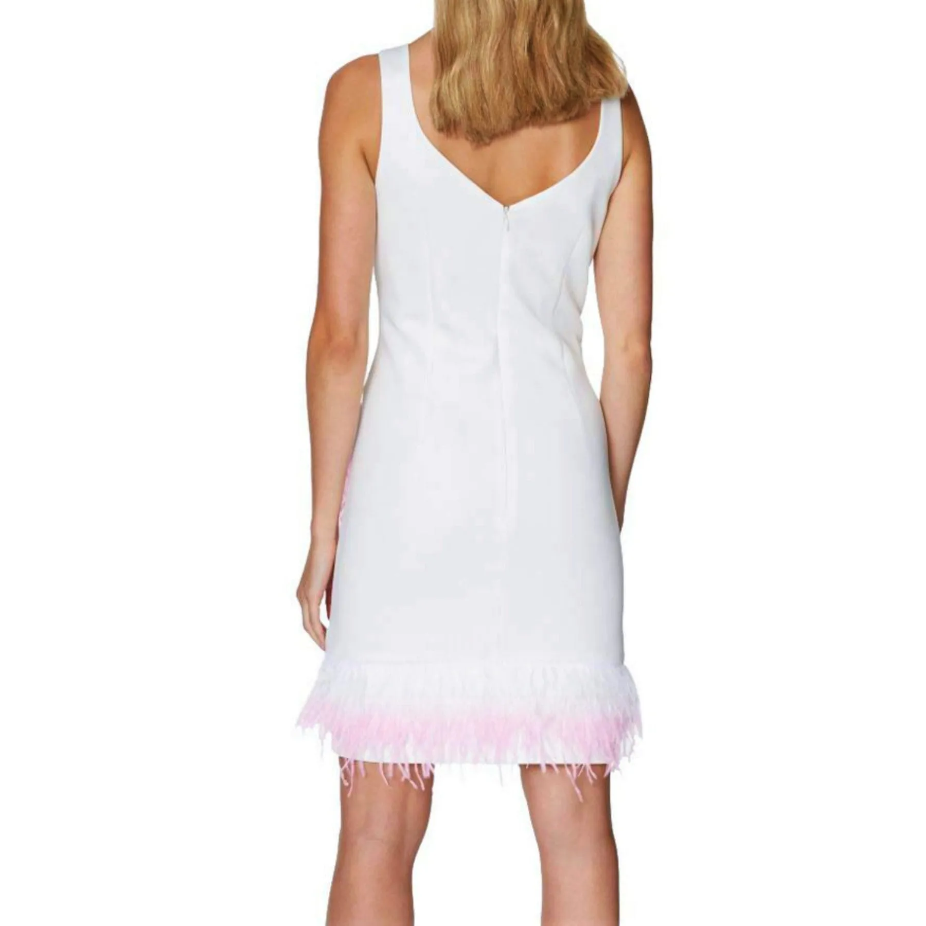 Laundry By Shelli Segal Feather Trim Dress