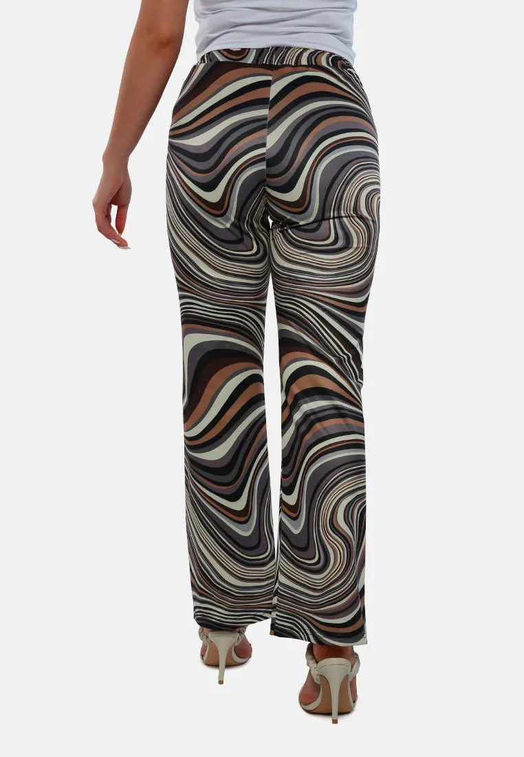 Psychedelic Print High Waist Trousers