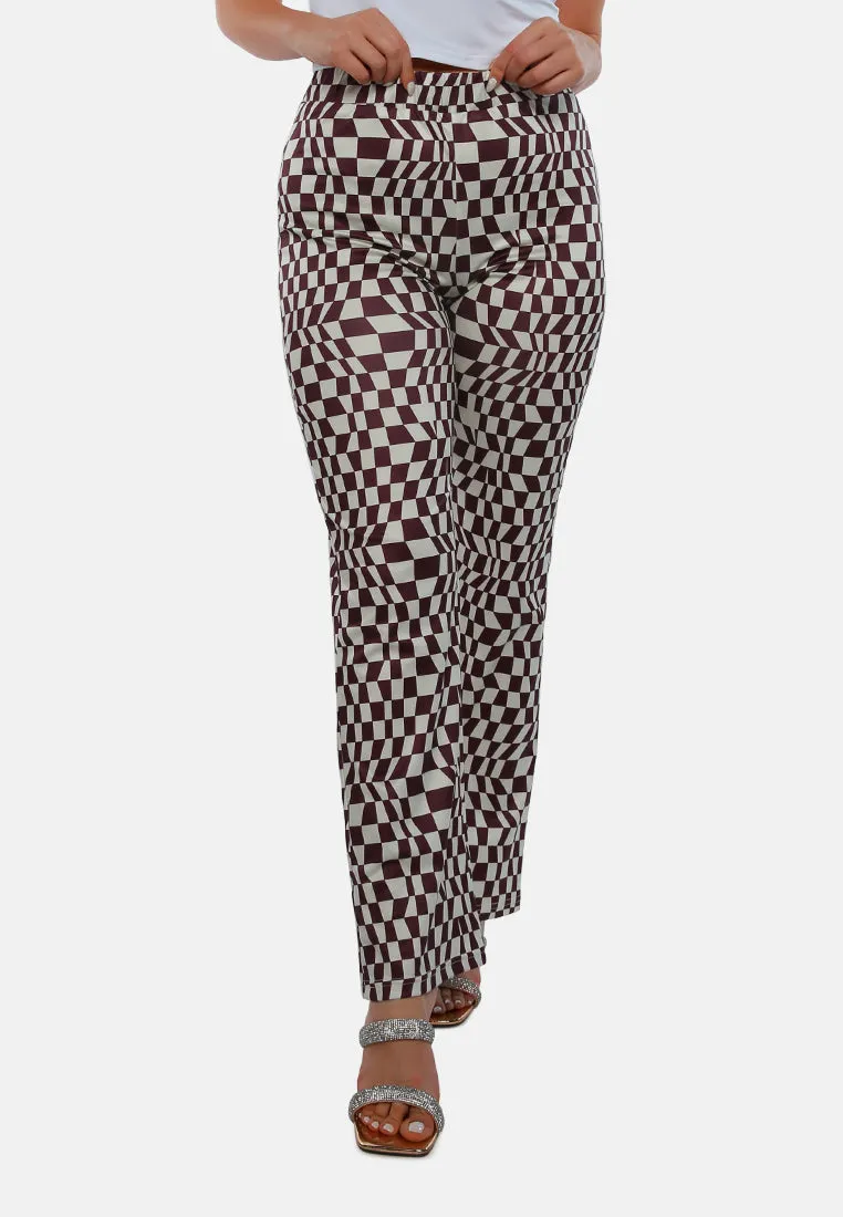 Psychedelic Print High Waist Trousers