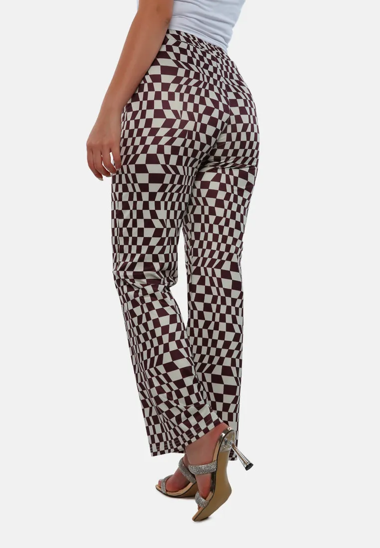 Psychedelic Print High Waist Trousers