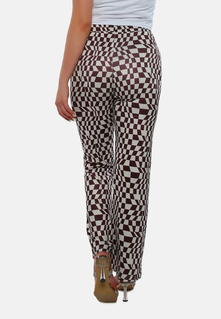 Psychedelic Print High Waist Trousers