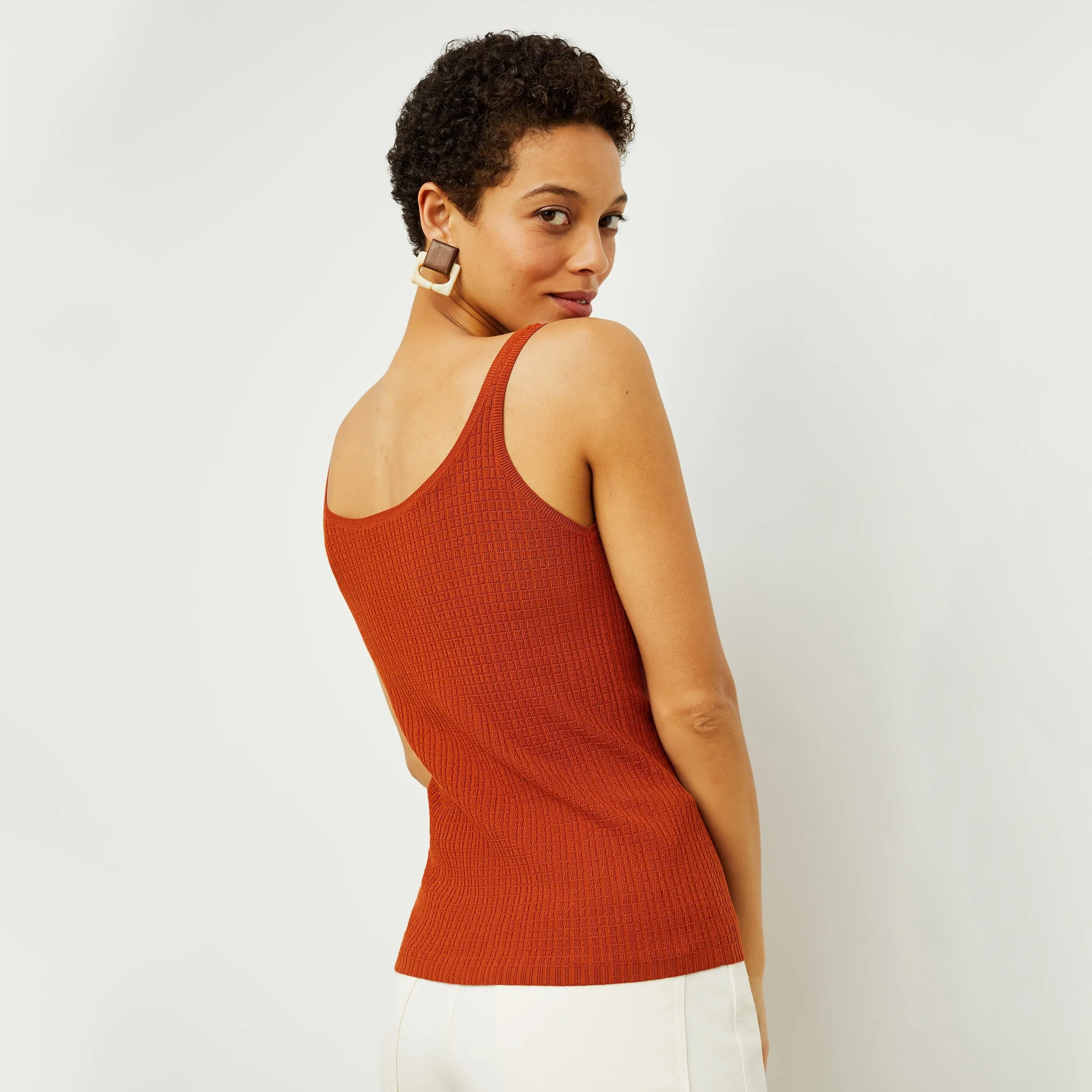 Rochelle Tank - Geo Micro Knit :: Canyon