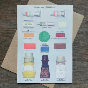 Watercolours - Greeting Card